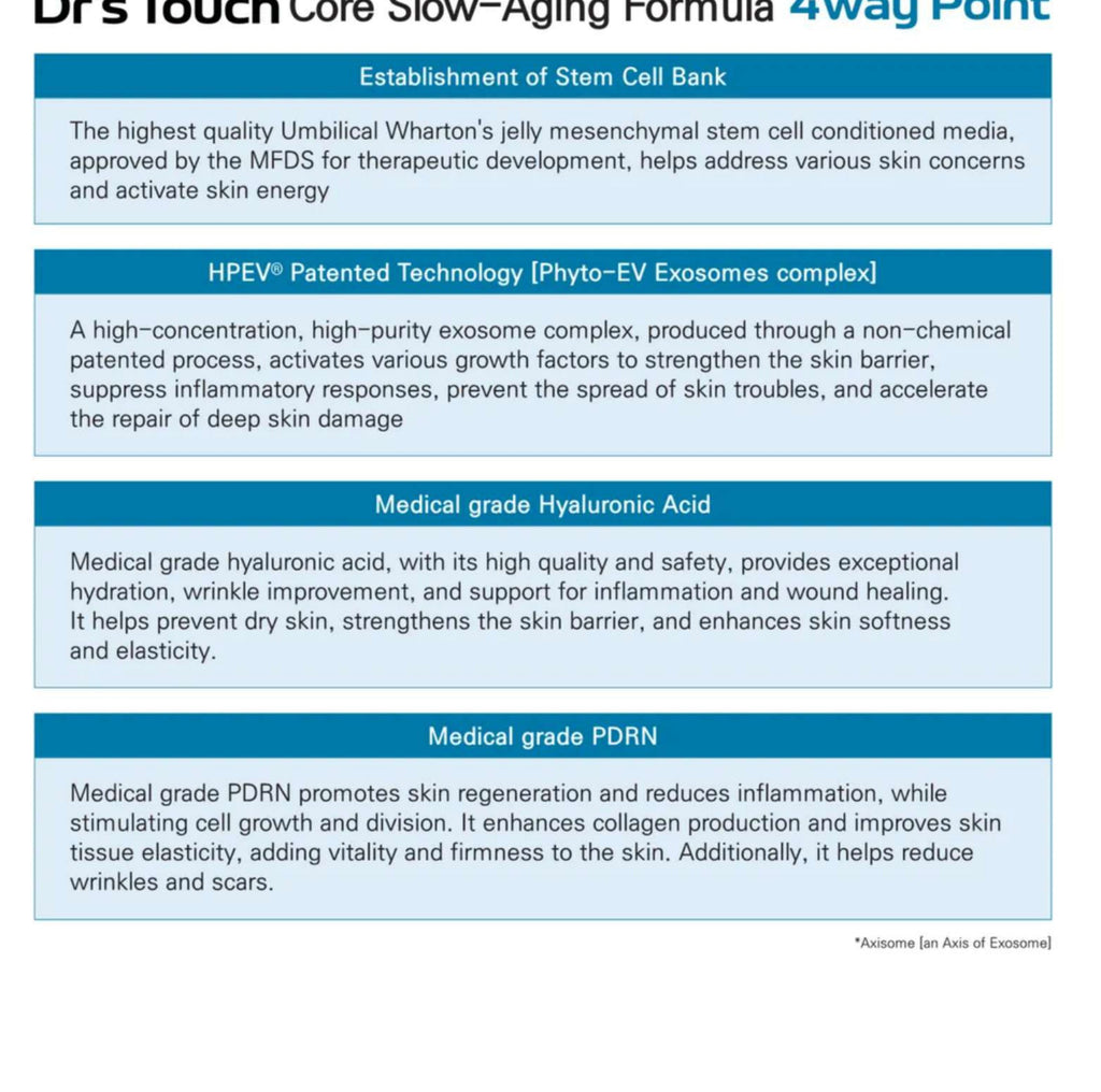 Dr’s Touch four-way skin booster formulation benefits